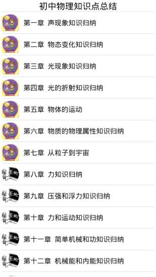 初中物理知识点总结 初中物理知识点总结