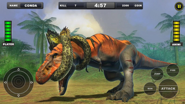 蟒蛇大战霸王龙 蟒蛇大战霸王龙