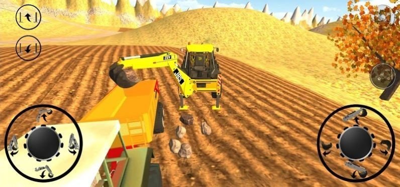 工地挖掘机施工 工地挖掘机施工